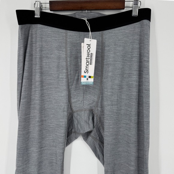 Smartwool VRST Mens Merino Baselayer Tight Bottoms Light Gray Heather XXL NWT - Picture 1 of 6